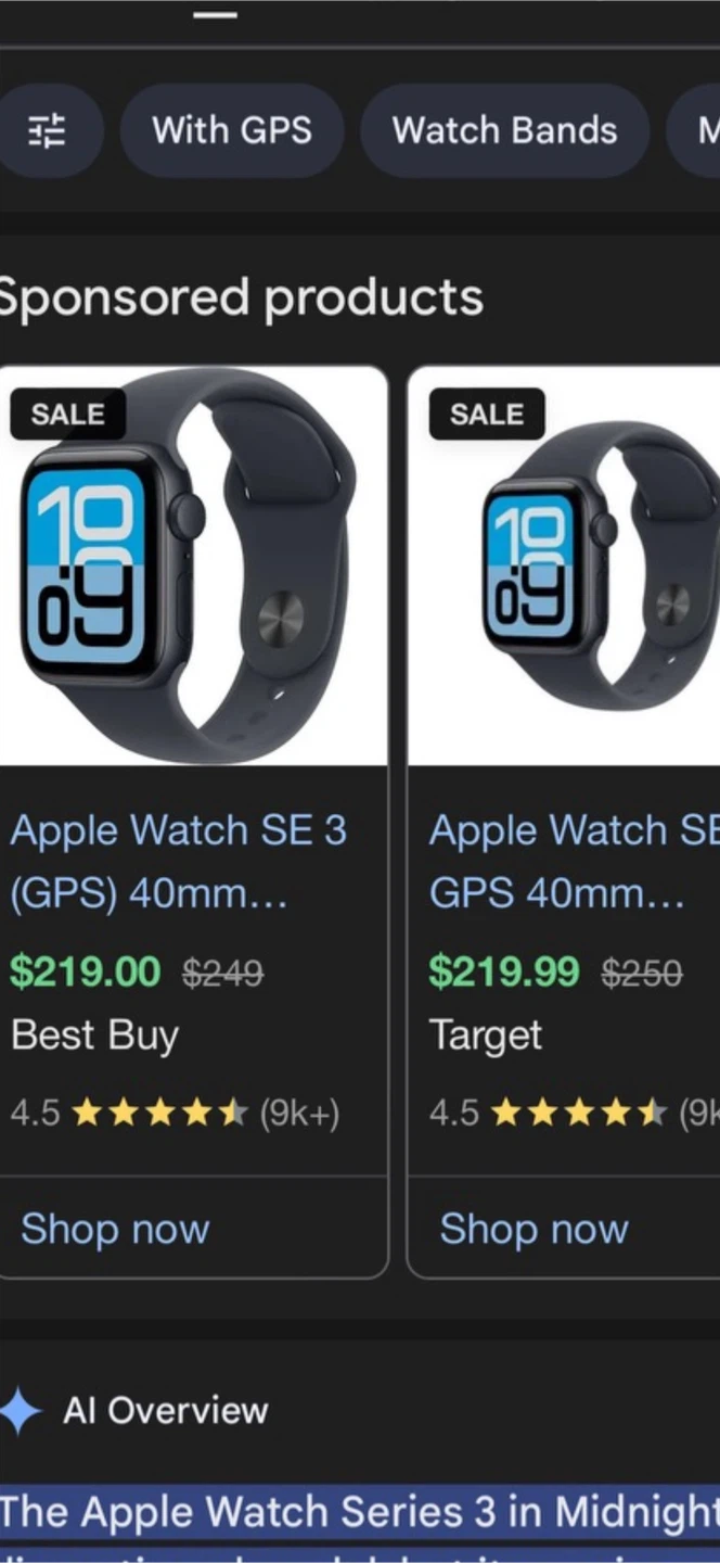 New Apple Watch SE 3 40mm Midnight Aluminum