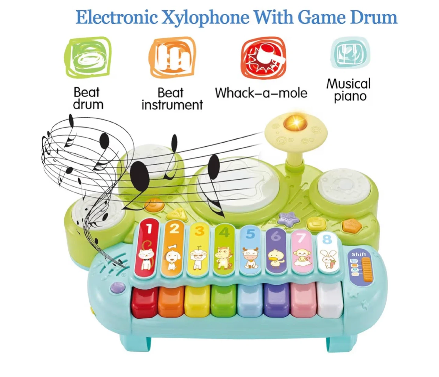 5-in-1 Baby Piano Drum - photo 4