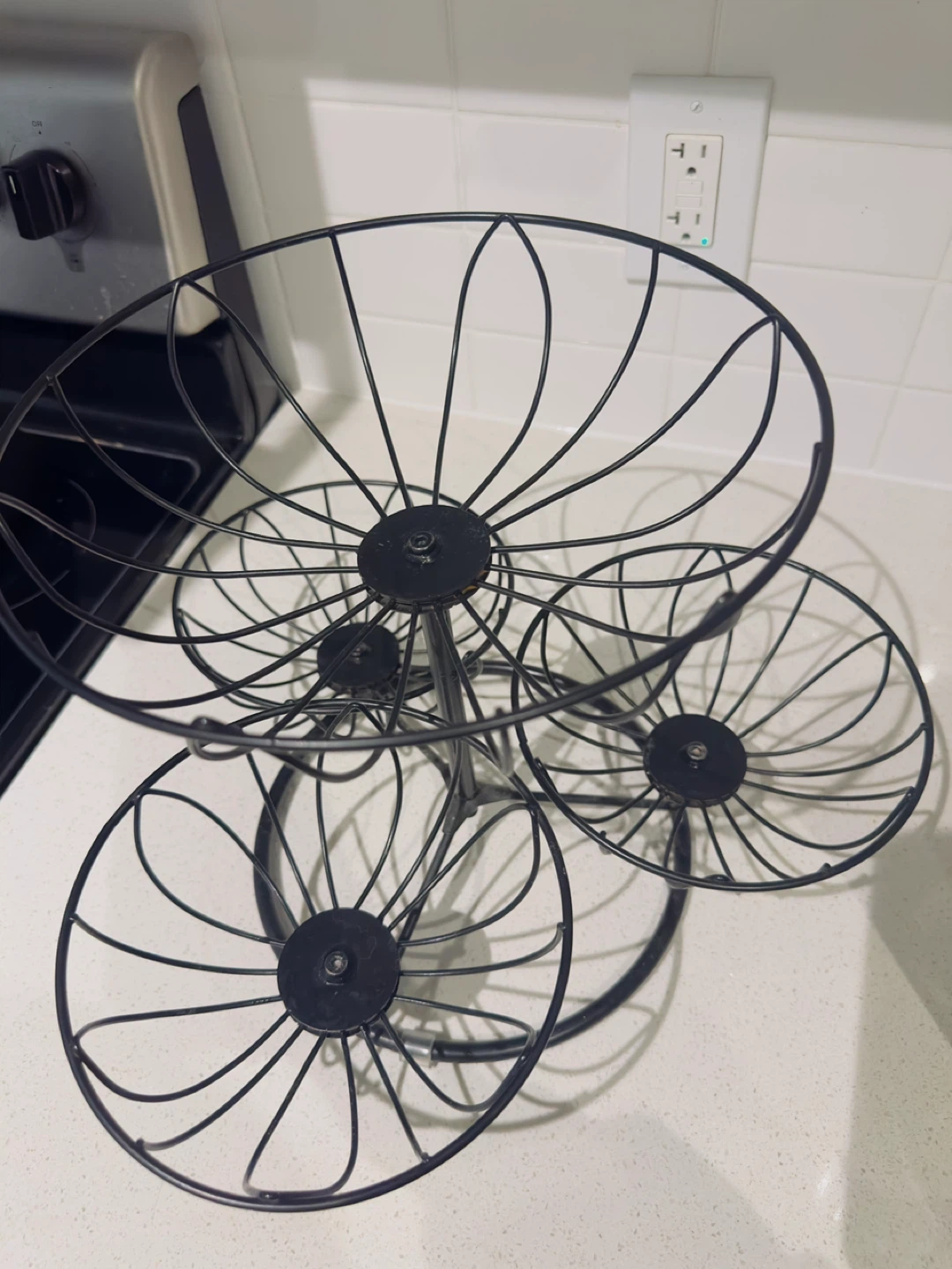 Tiered Fruit Basket - Black Metal - photo 2