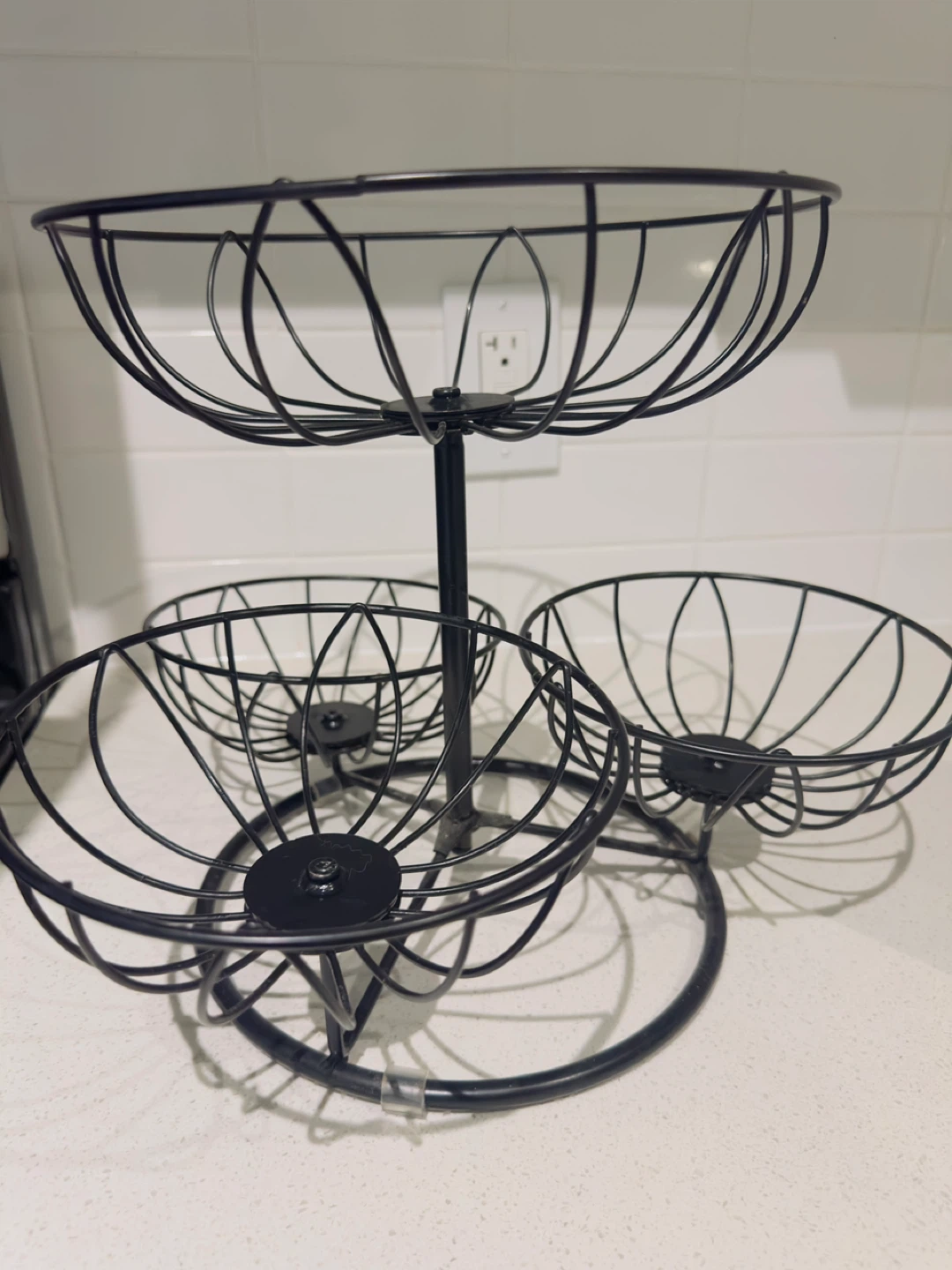 Tiered Fruit Basket - Black Metal