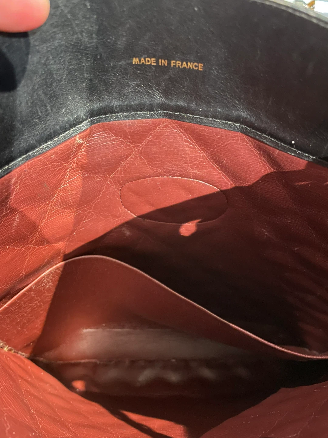 Chanel Vintage Black Leather Tote Bag - photo 5