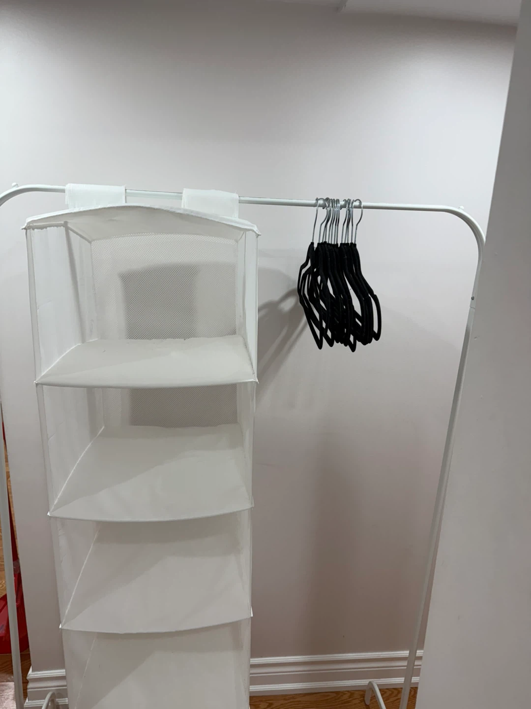 Ikea Clothes Rack with Storage & Hangers - photo 2