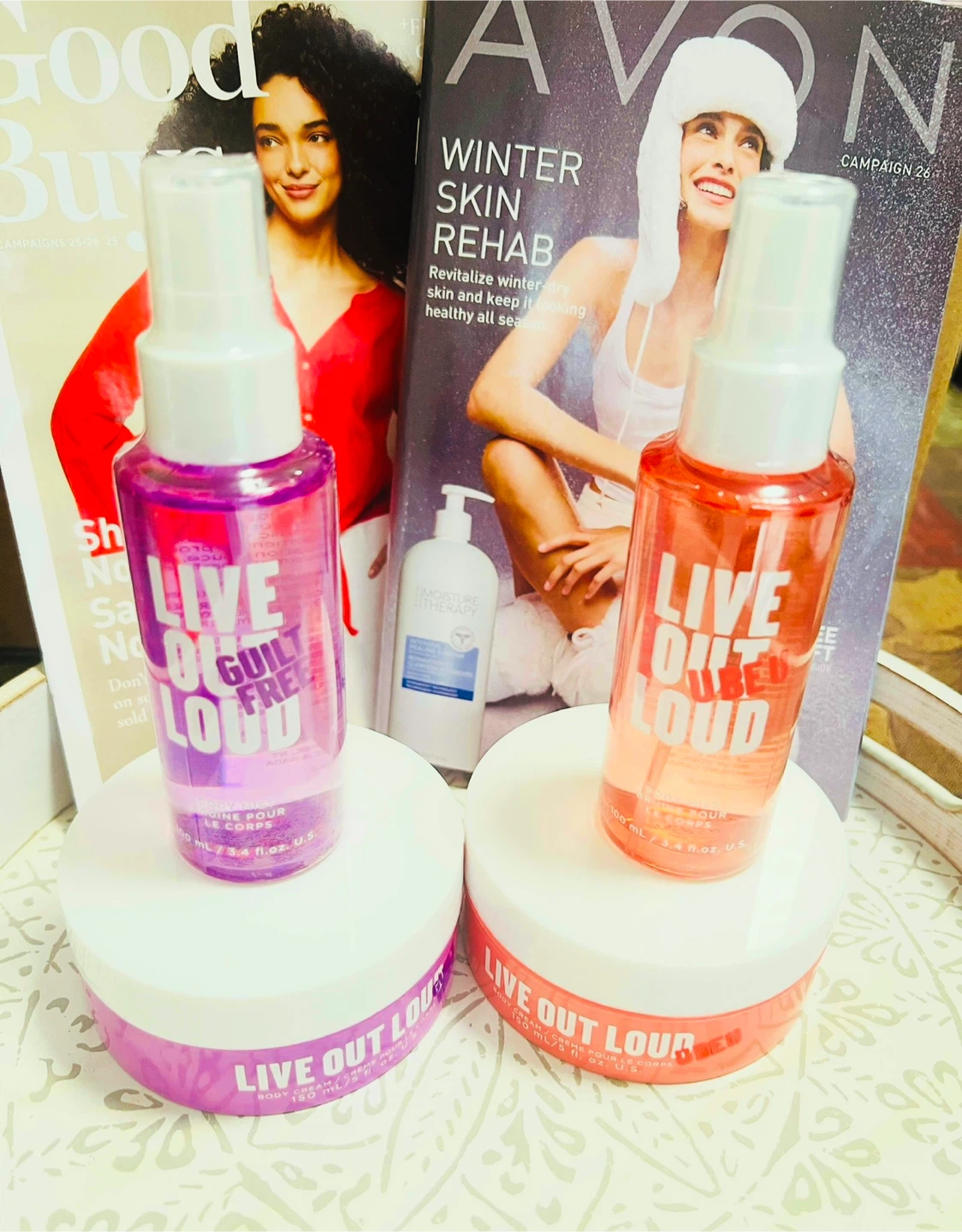 Avon Beauty Bundle: Perfume, Body Cream, Eyeshadow