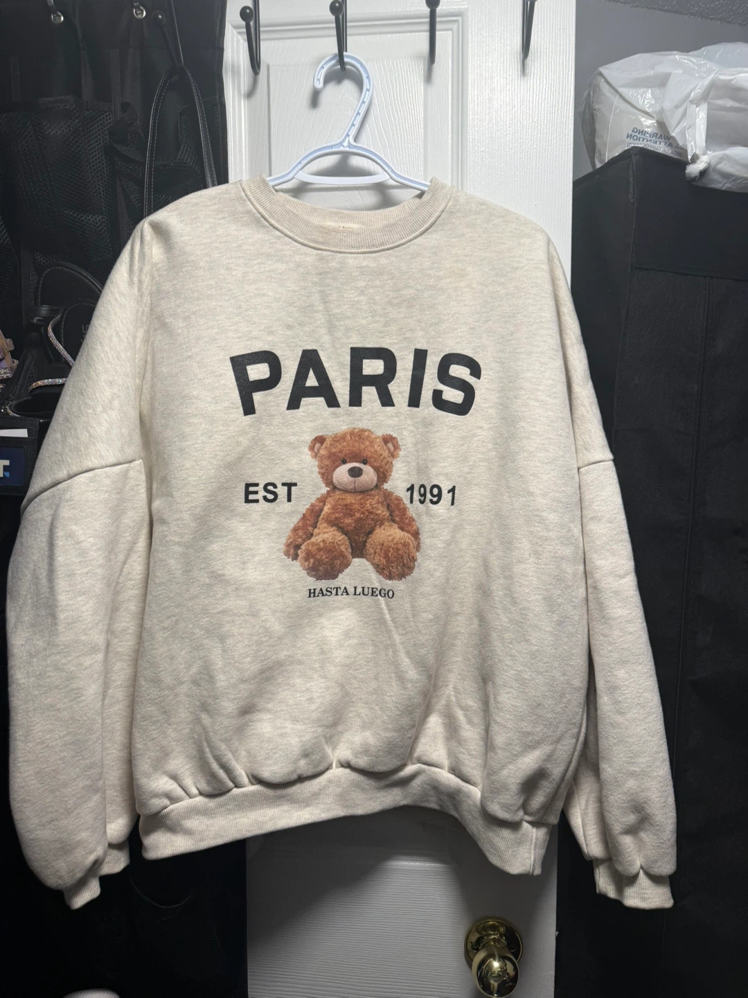 Black Banana Paris Bear Crewneck