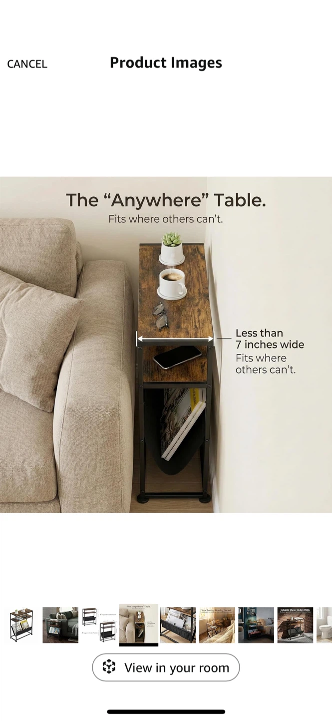 Anywhere Table - Slim End Table - photo 4