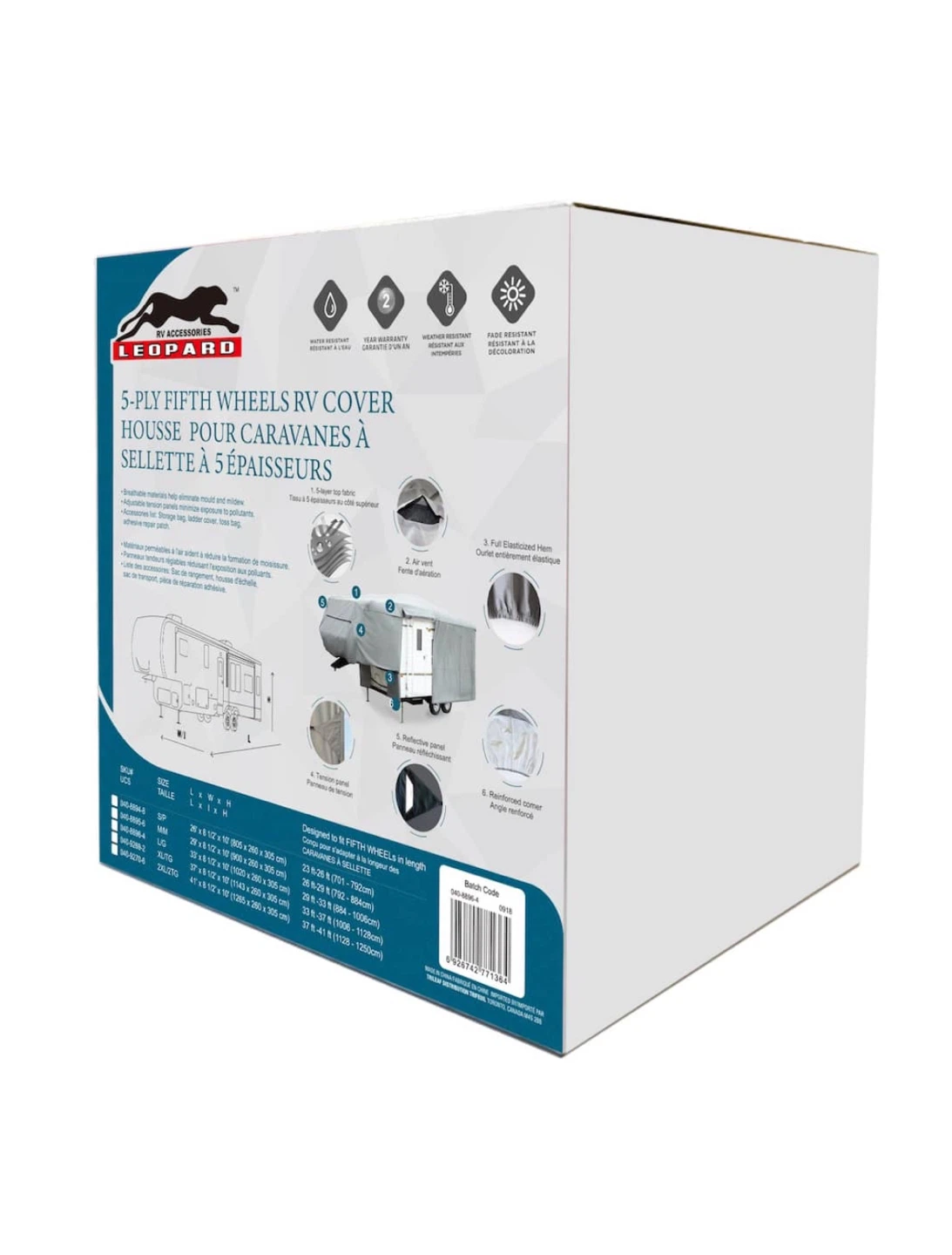 NEW-5th Wheel RV cover for 26-29 ft models - photo 3