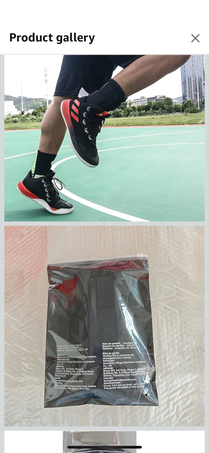 Kuangmi Ankle Brace Stabilizer, Size L - photo 5