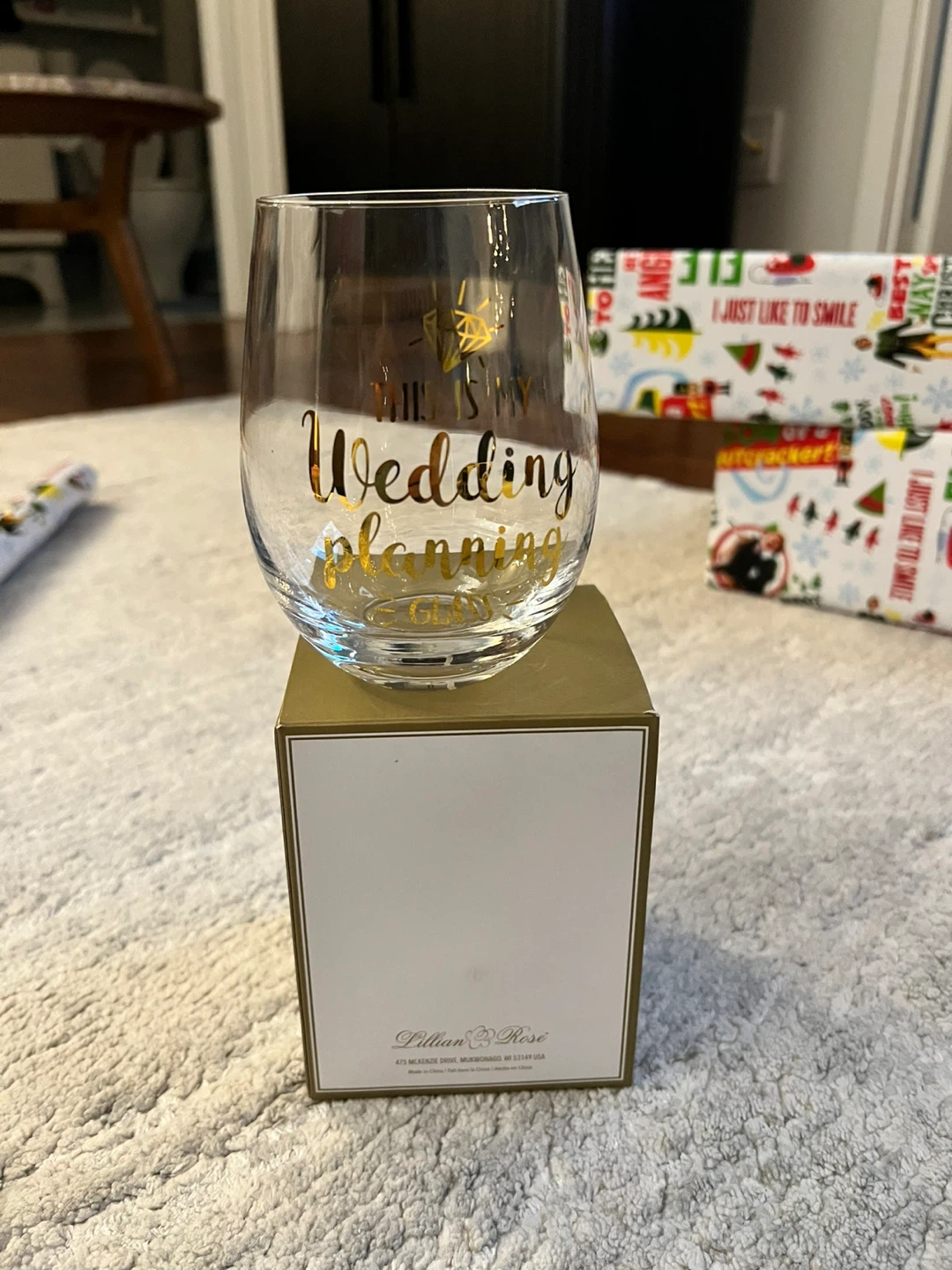 Lillian Rose Wedding Planning Glass - New!