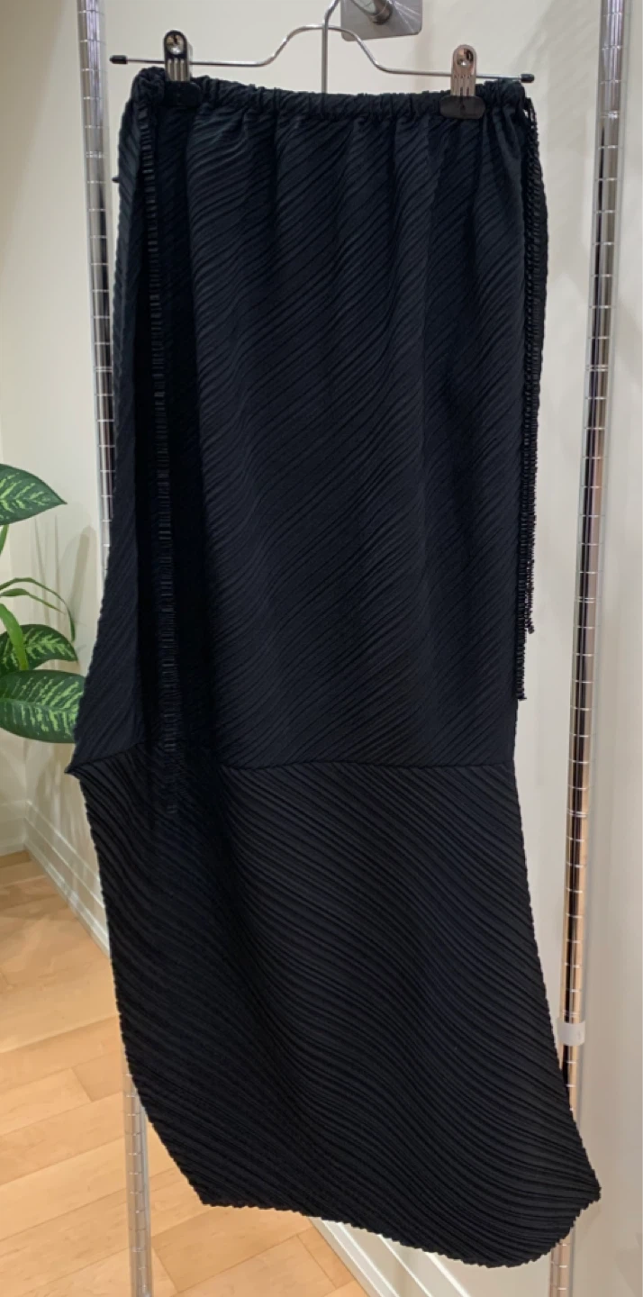 Issey Miyake Black Pleated Skirt (Size M)