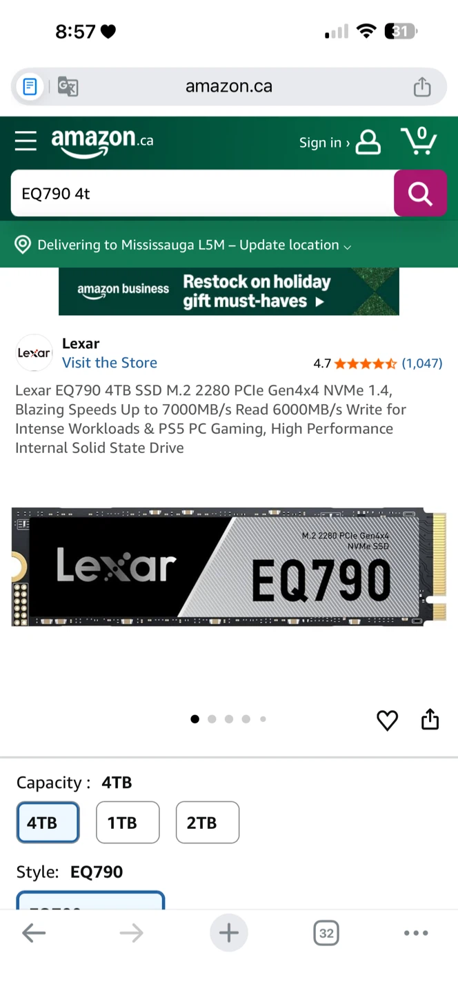 Lexar EQ790 4TB SSD - New in Box! - photo 2