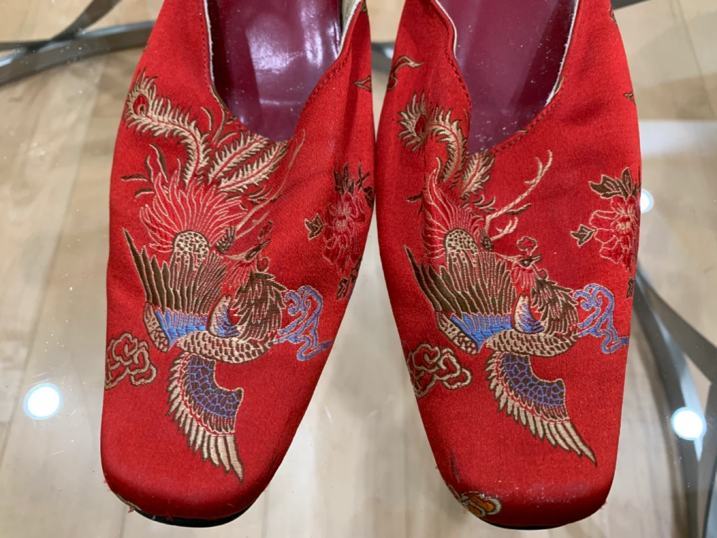 Red Embroidered Mules (Size 42) - photo 3