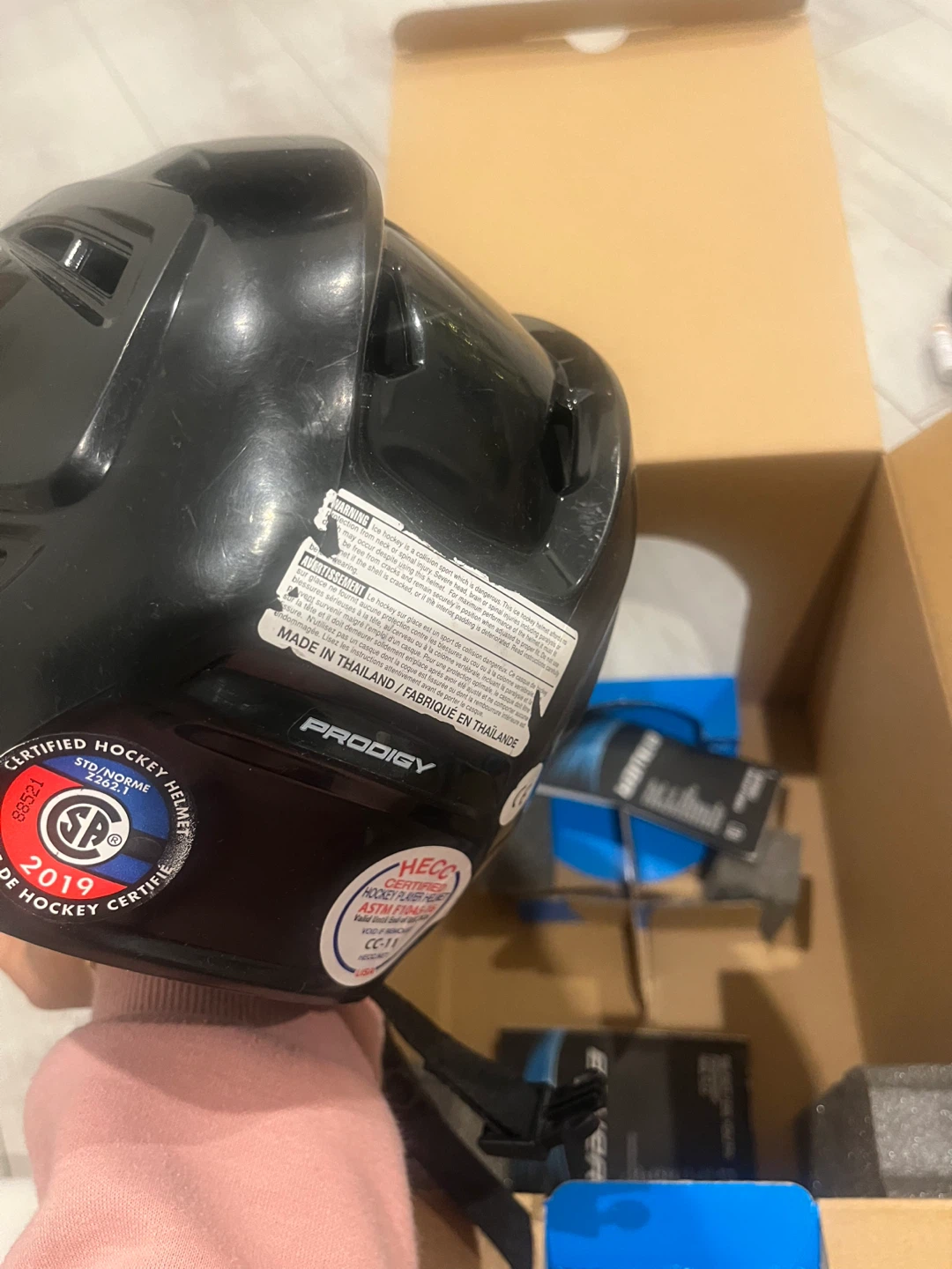 Bauer Prodigy Youth Hockey Helmet Combo - Black - photo 5