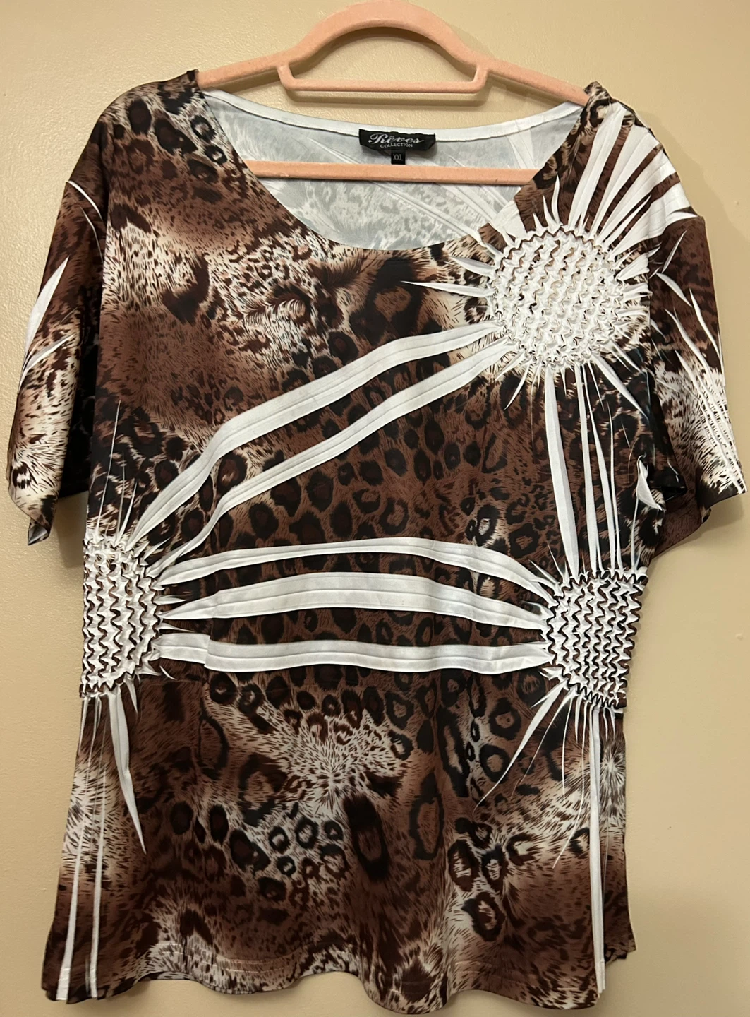 Animal & Abstract Print Blouse XXL