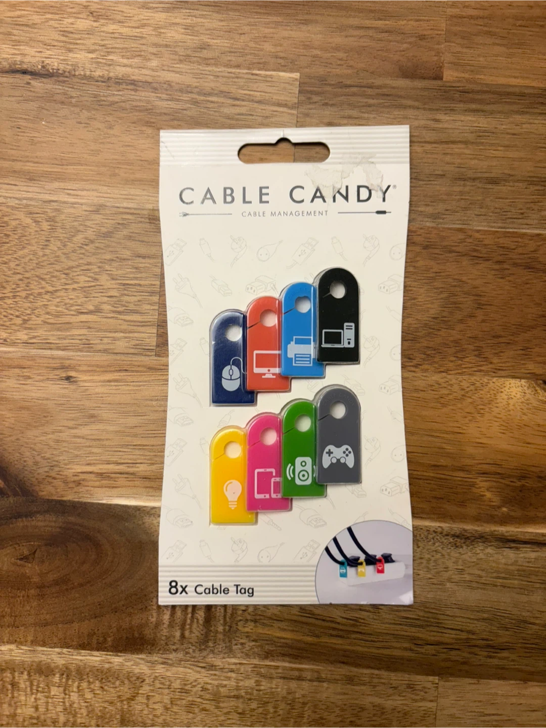 Cable Candy Cable Management Tags - 8 Pack