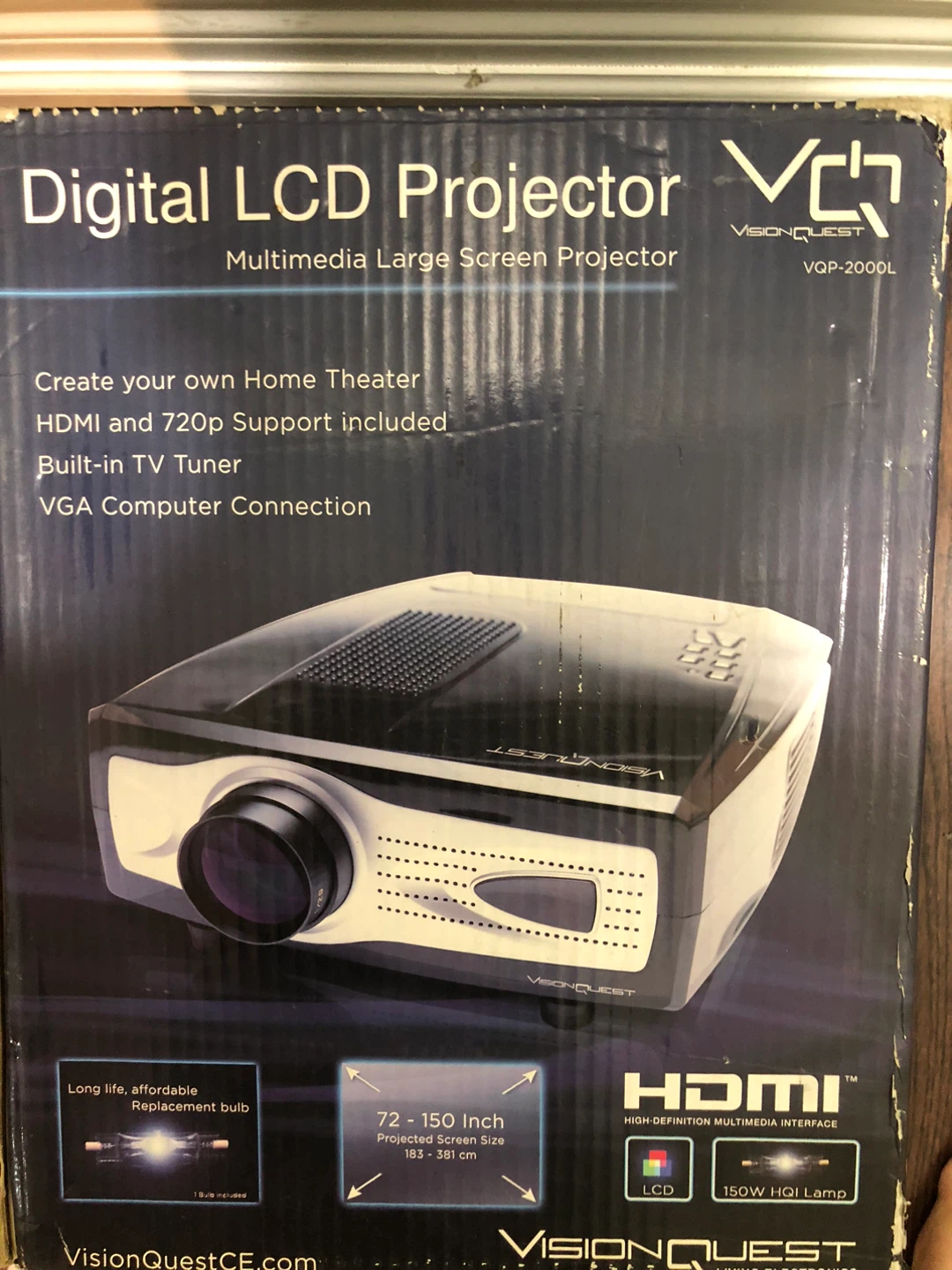 VisionQuest VQP-1000L HD Home Cinema Projector