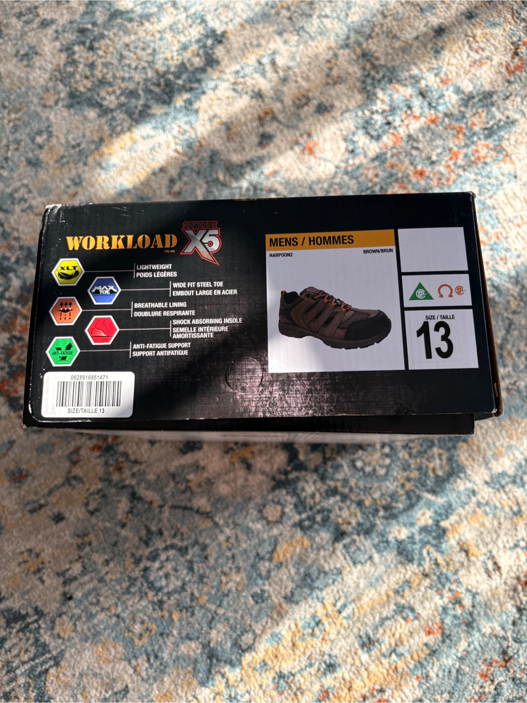 Safety shoes Brown Men's Size 13 - photo 2