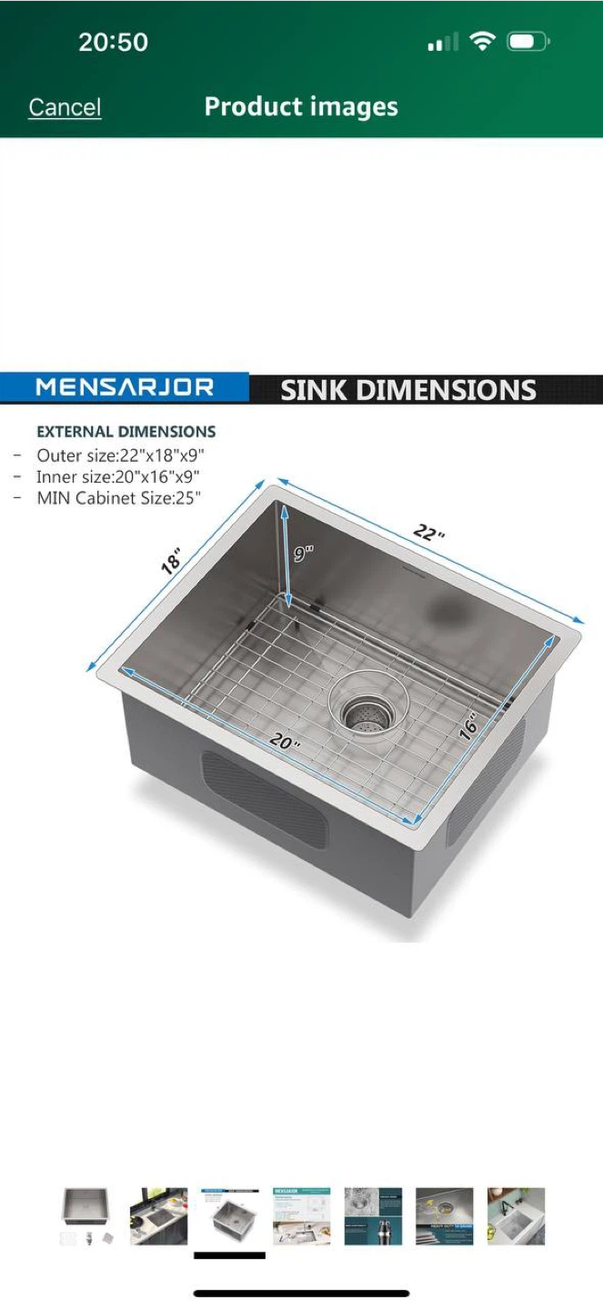 MENSARJOR Kitchen Sink – Undermount