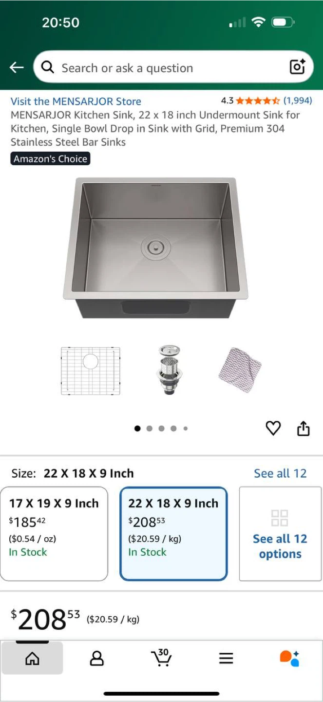 MENSARJOR Kitchen Sink – Undermount - photo 3