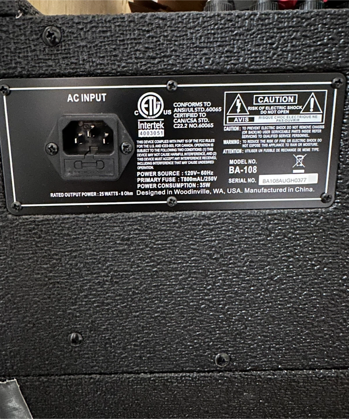 Ampeg BA-108 Bass Amplifier - photo 5