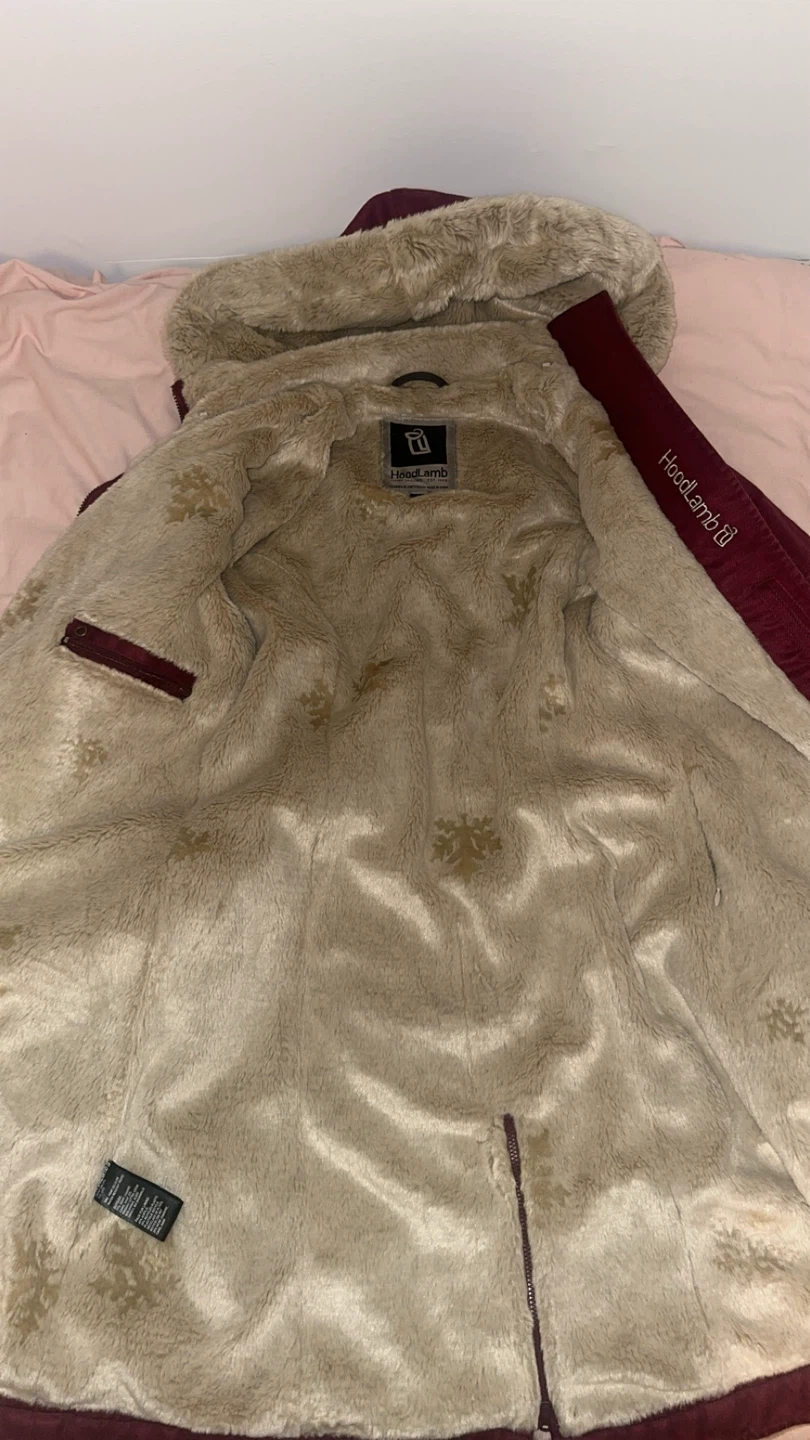 Hoodlamb Winter Coat - Burgundy - photo 2