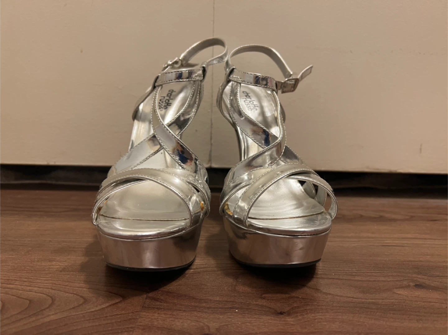 Charlotte Russe Silver Platform Heels - photo 5