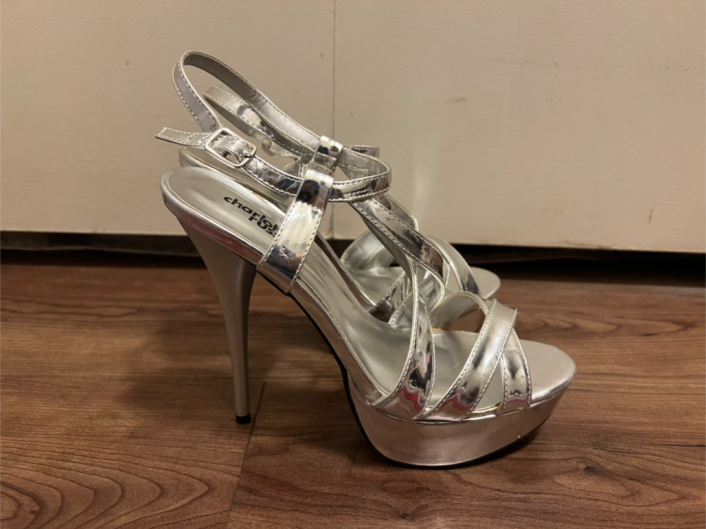 Charlotte Russe Silver Platform Heels - photo 2