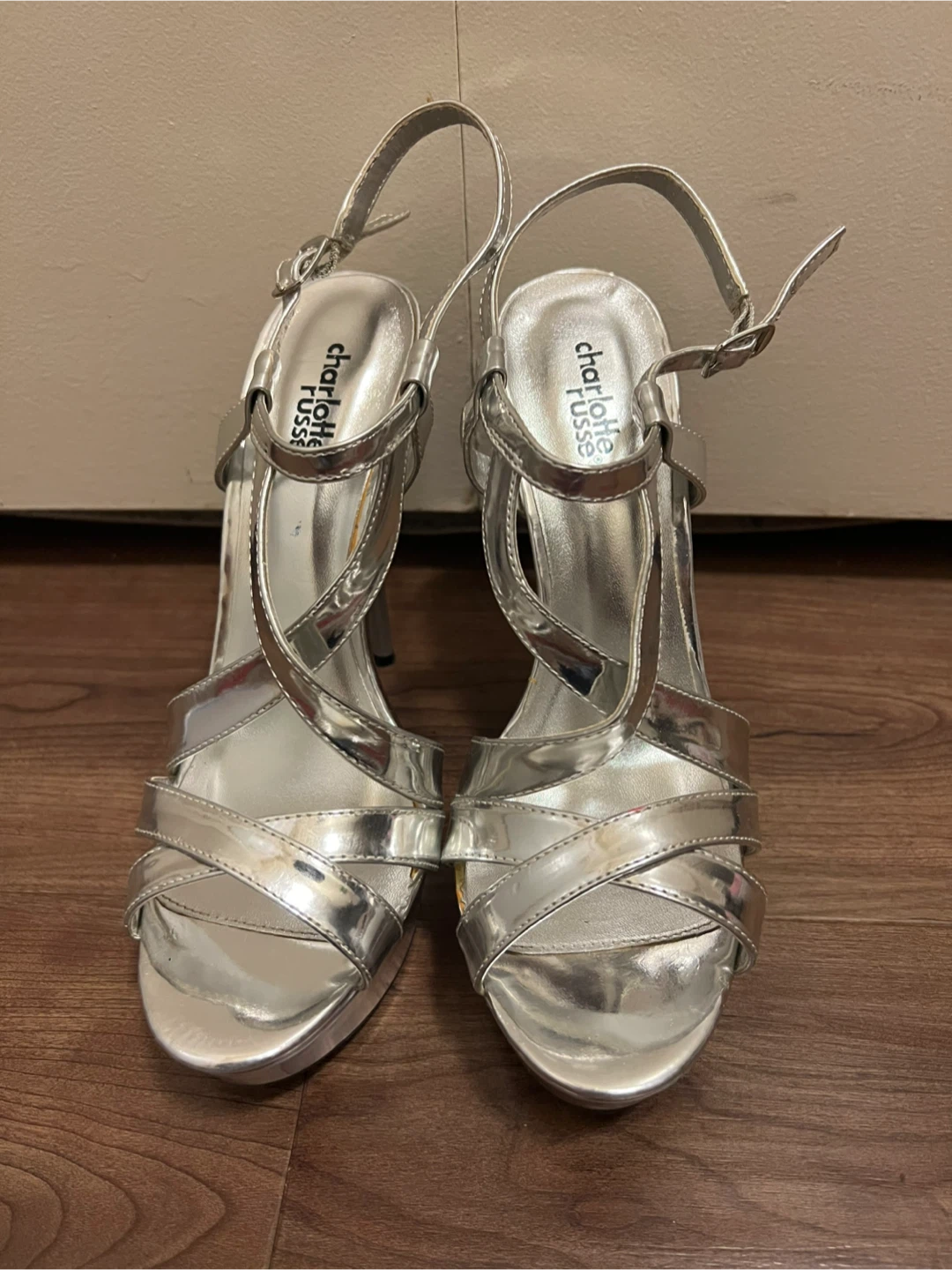 Charlotte Russe Silver Platform Heels