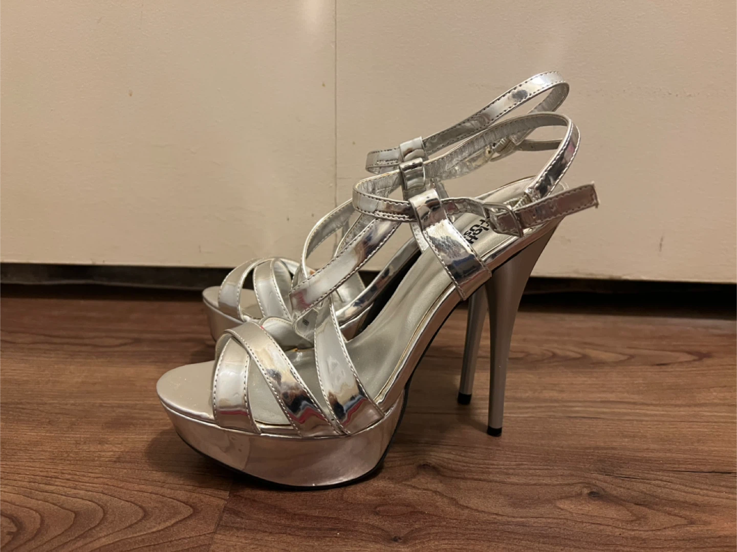 Charlotte Russe Silver Platform Heels - photo 4