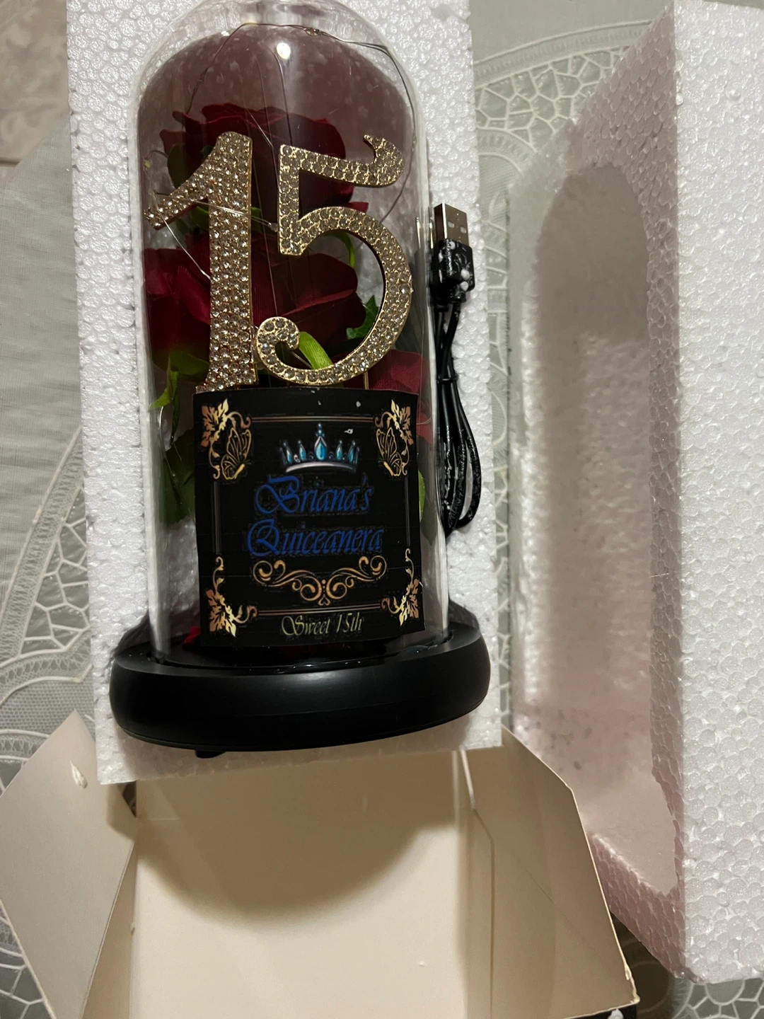 Briana's Quinceanera Sweet 15th Flower Gift