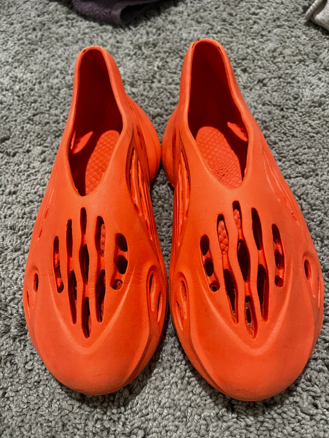 Orange Foam Runners Size 10