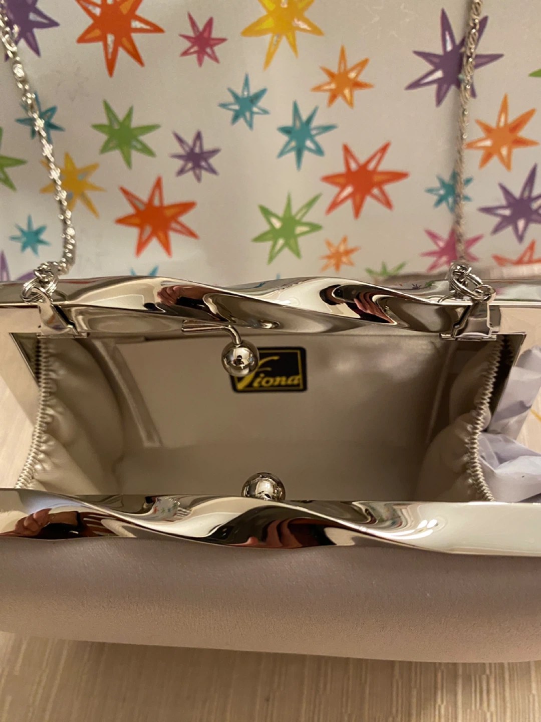 Fiona Silver Chain Evening Bag - photo 3