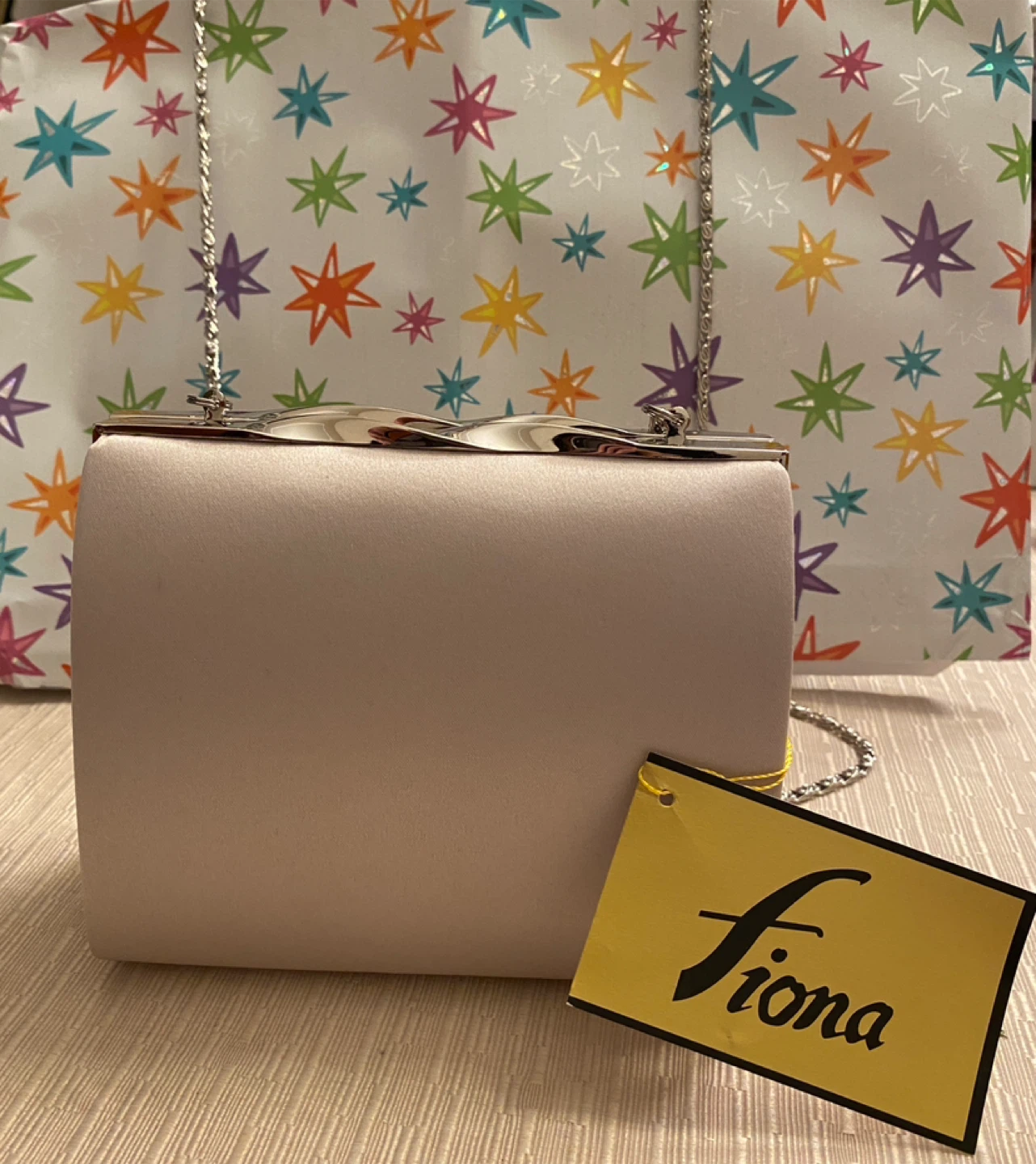 Fiona Silver Chain Evening Bag