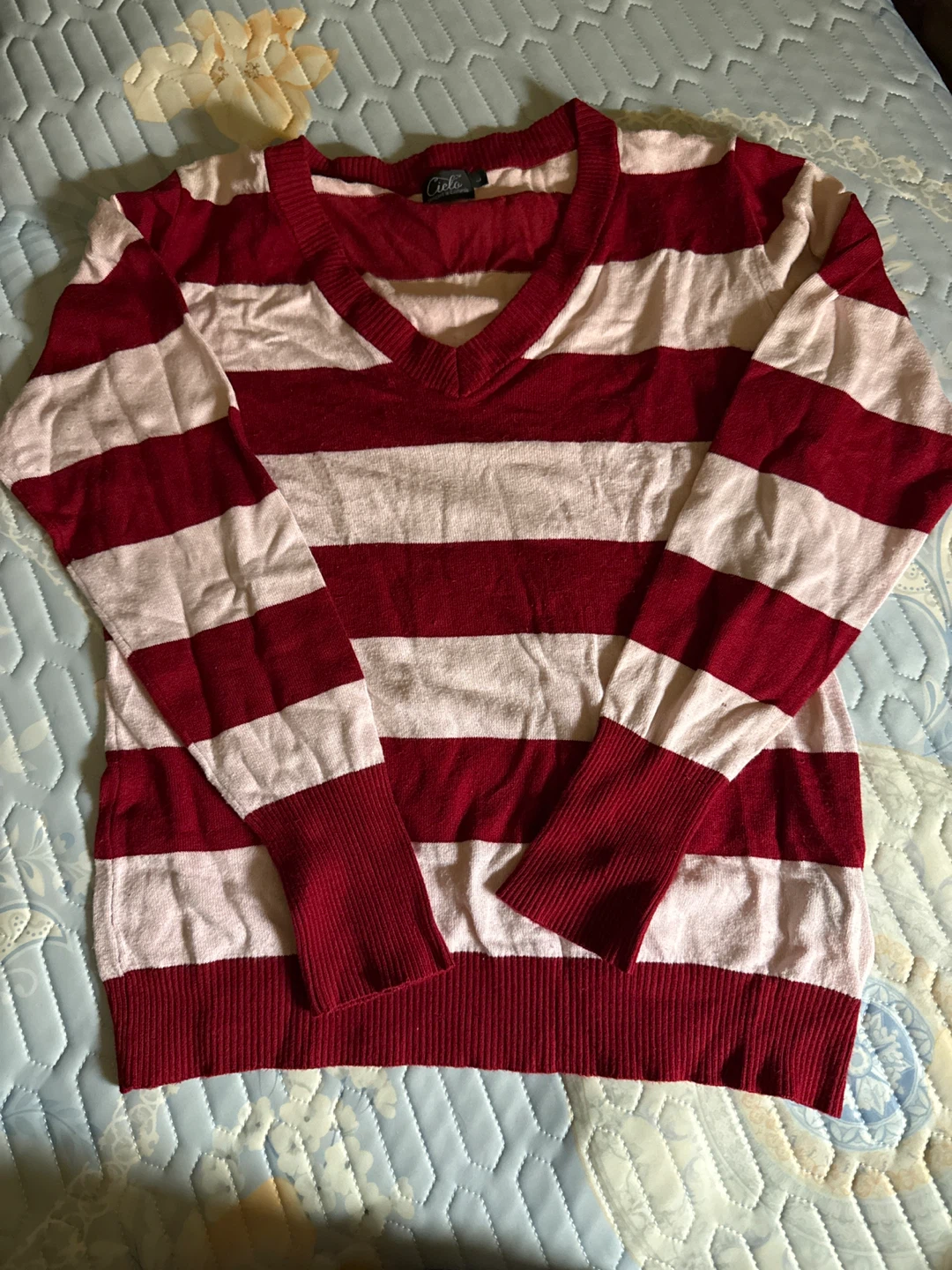 Cielo Striped V-Neck Sweater
