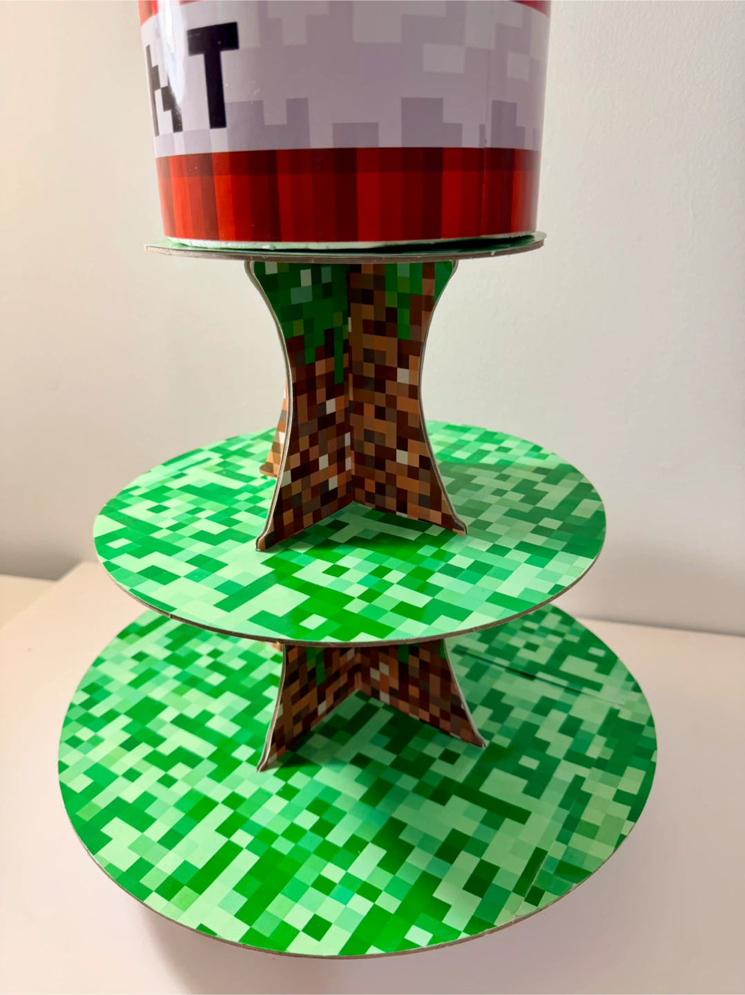 Custom Cupcake Cake Stand Minecraft Birthday Party Table Decor - photo 4