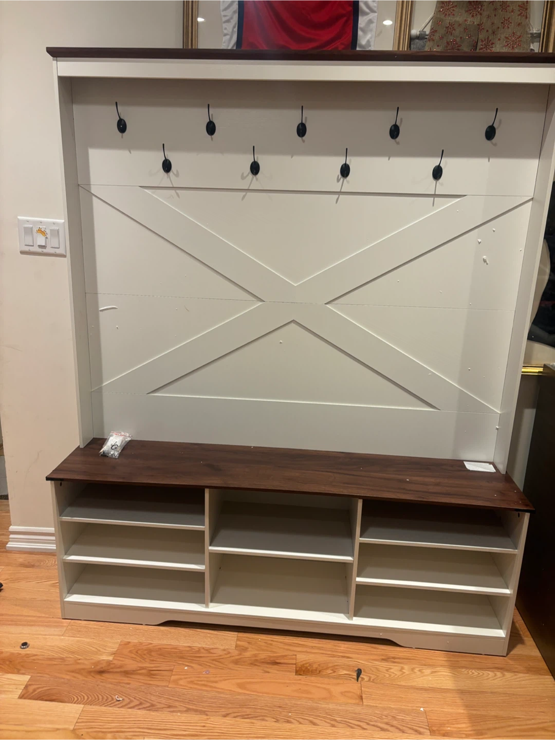 Hall Tree with Bench & Shoe Storage - photo 3