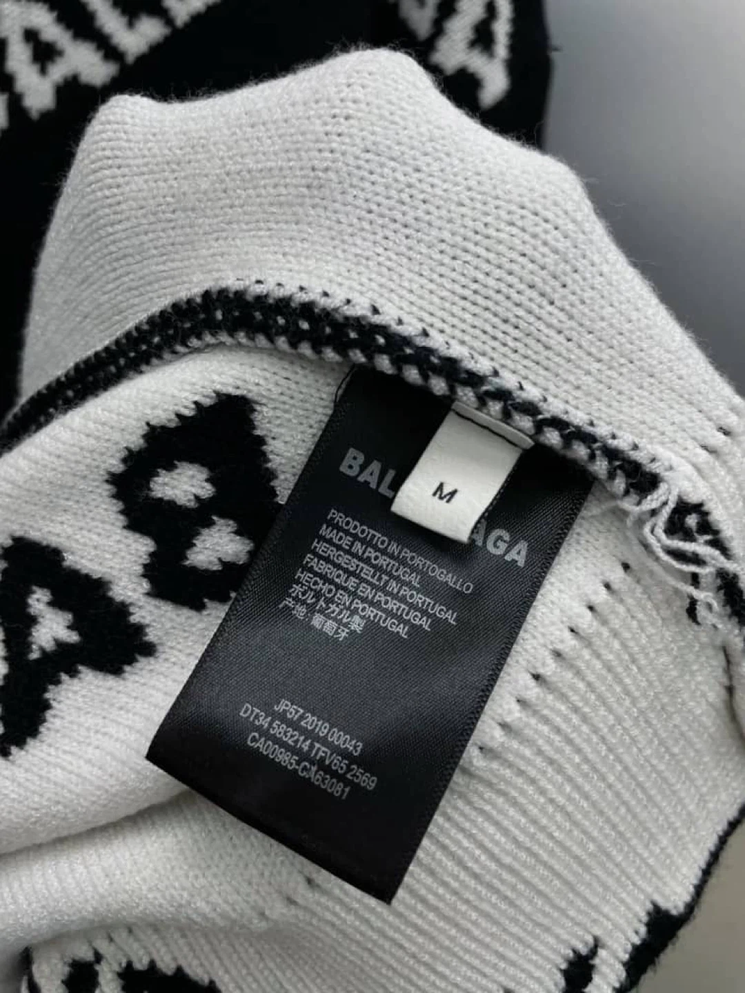 Balenciaga All Over Logo Knit Sweater - Size M - photo 4