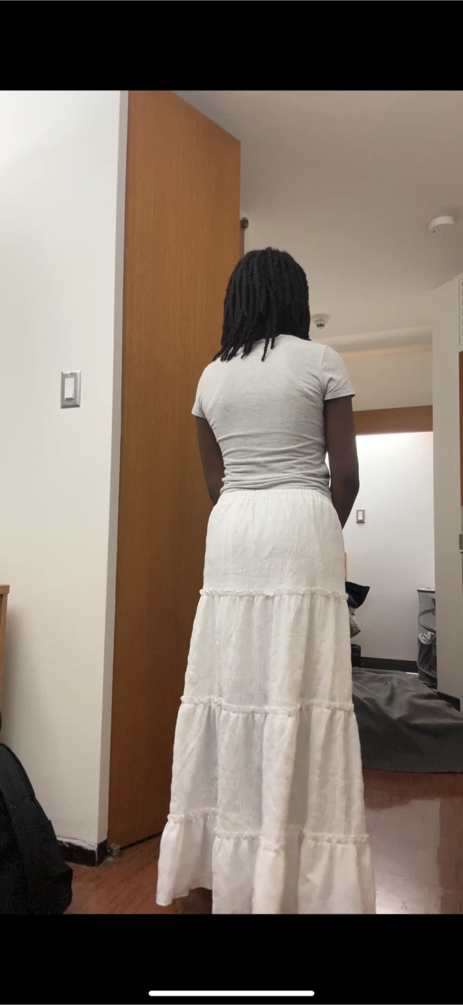 White Tiered Maxi Skirt - photo 4