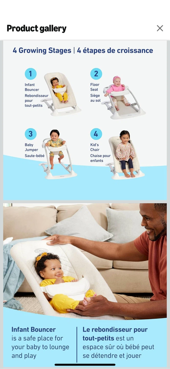 Graco JumpStart 4-in-1 Activity Bouncer (Wren) - photo 3
