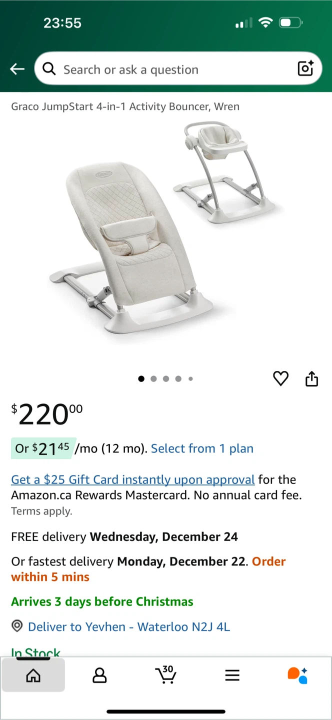Graco JumpStart 4-in-1 Activity Bouncer (Wren)