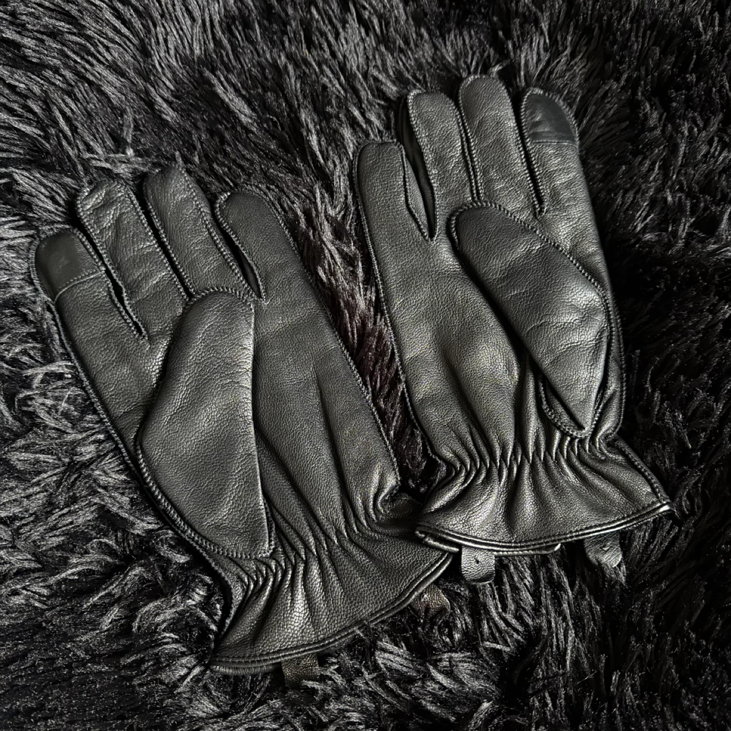 Dockers Black Leather Gloves - XL