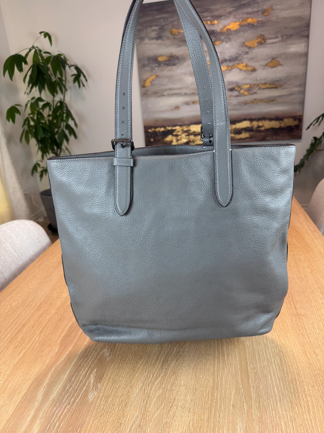 Coach Gray Leather Tote Bag - photo 2