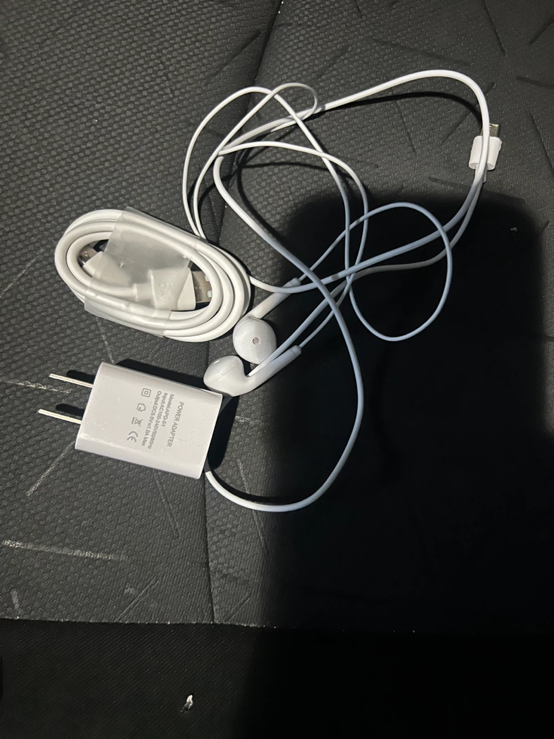 Apple Power Adapter, Cable & Earphones