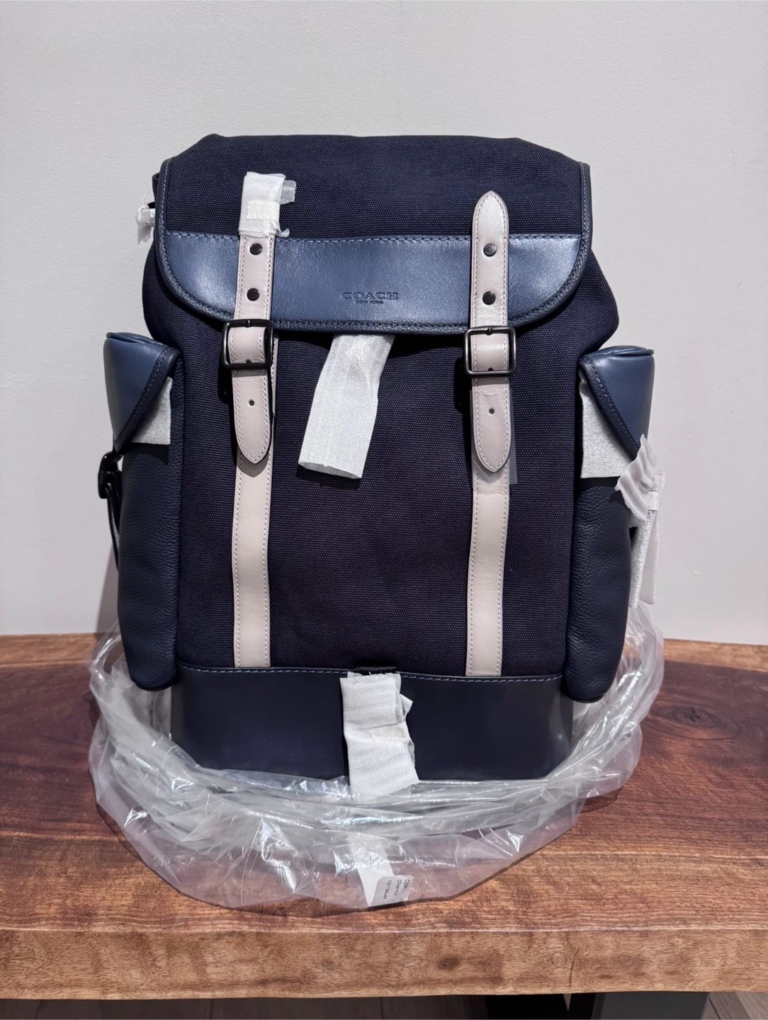New Coach Navy Backpack