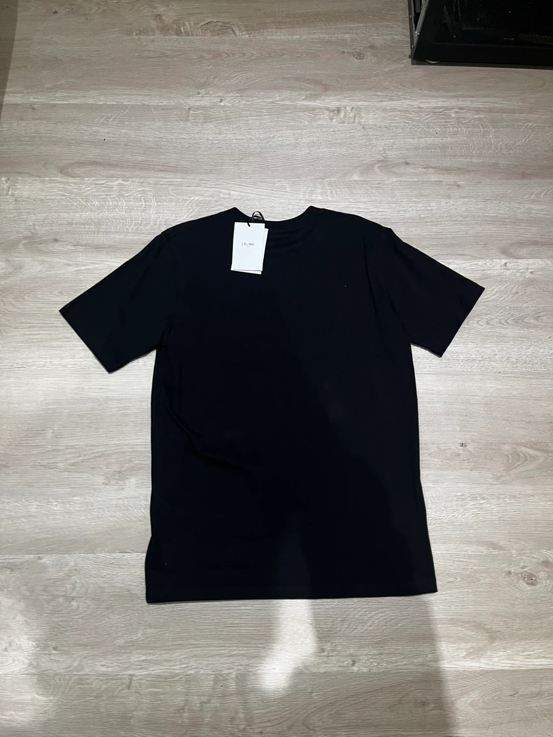 Celine Black chain stitch logo tshirt - photo 3