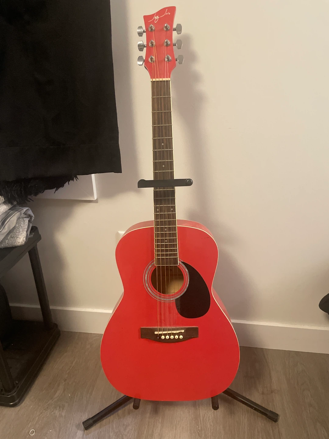 Jay Turser Red Acoustic Guitar