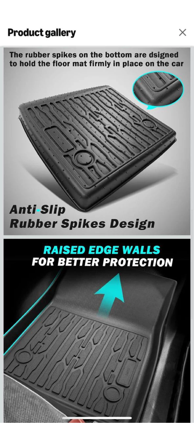 BestEvMod All-Weather Floor Mats for Chevy Blazer EV / Cadillac - photo 4