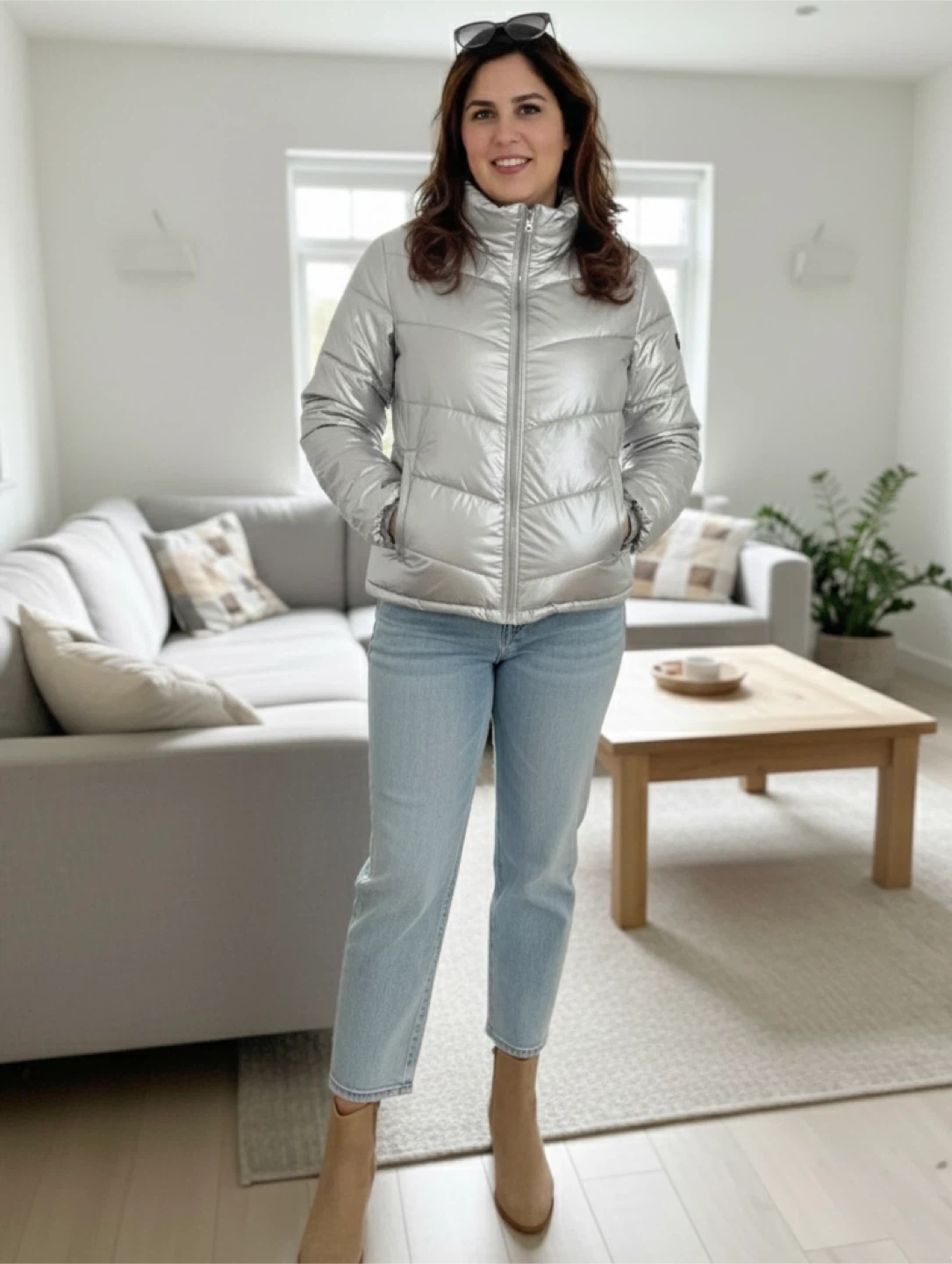 Silver Puffer Jacket
