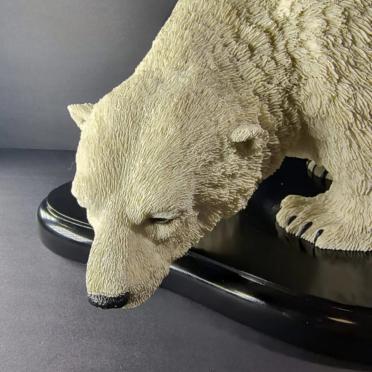 Polar Bear Sculpture | Signed Northern Tital | Large Decor Piece - photo 2