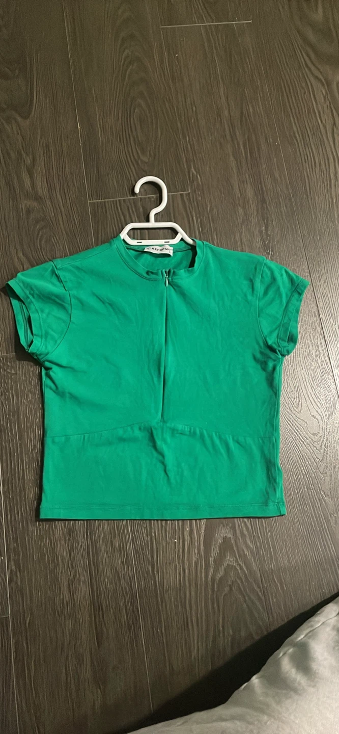 Refresh Green Crop Top