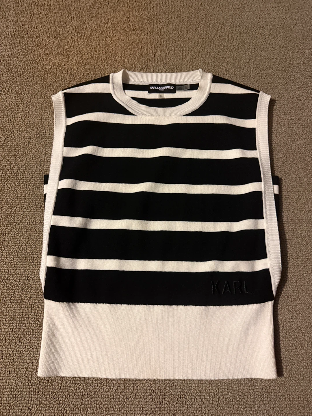 Karl Lagerfeld Striped Knit Vest